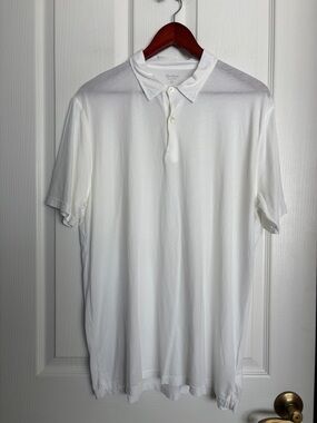 Hartford White Short-Sleeve Polo